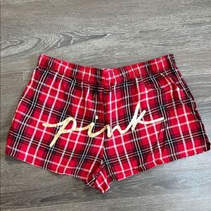 Victoria’s Secret PINK Plaid Sleep Boxy Shorts